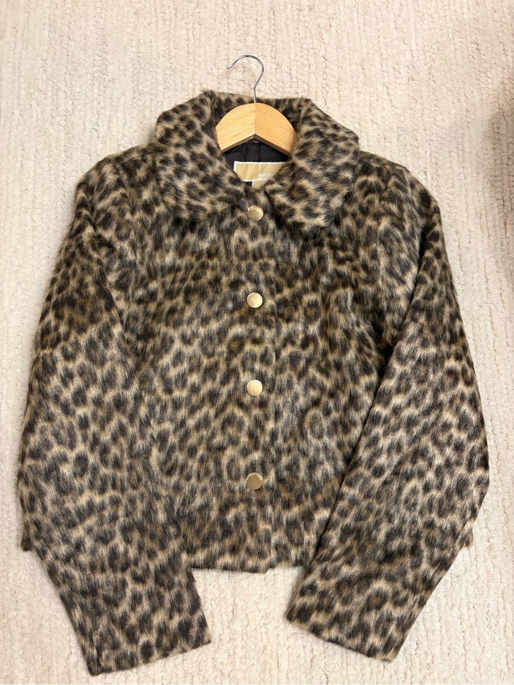 BNWT Michael Kors LEOPARD 🐆 FUR Jacket - $350+tax! SIZE SMALL